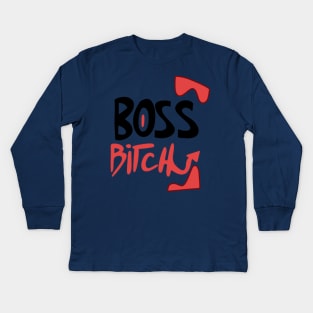 Boss Bitch Kids Long Sleeve T-Shirt